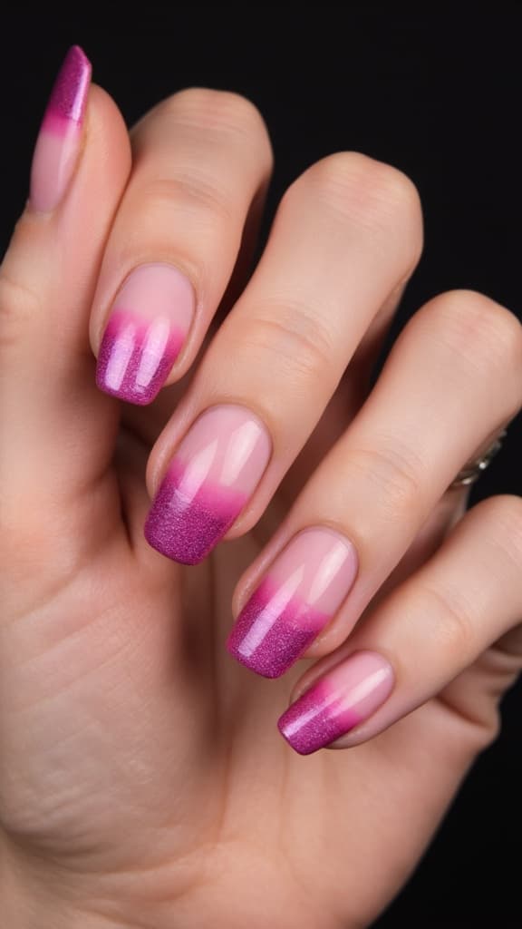 Pink Ombre Glitz