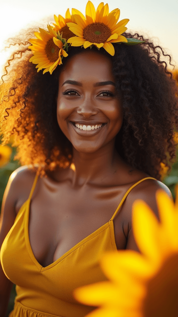 Radiant Sunflower Waves